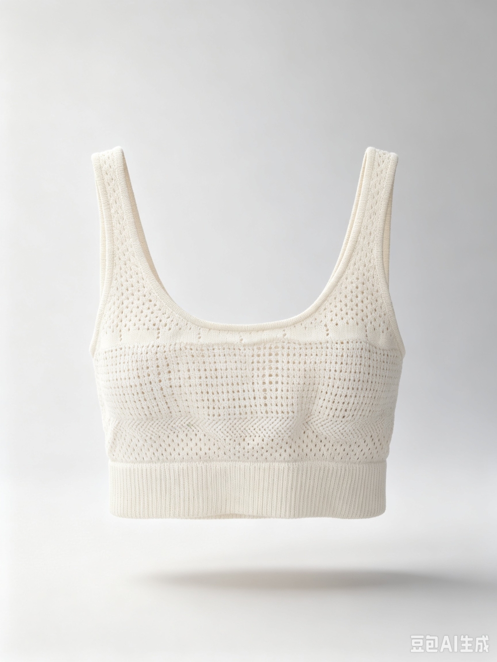 Frame Denim Cream Knit Scoop Bralette